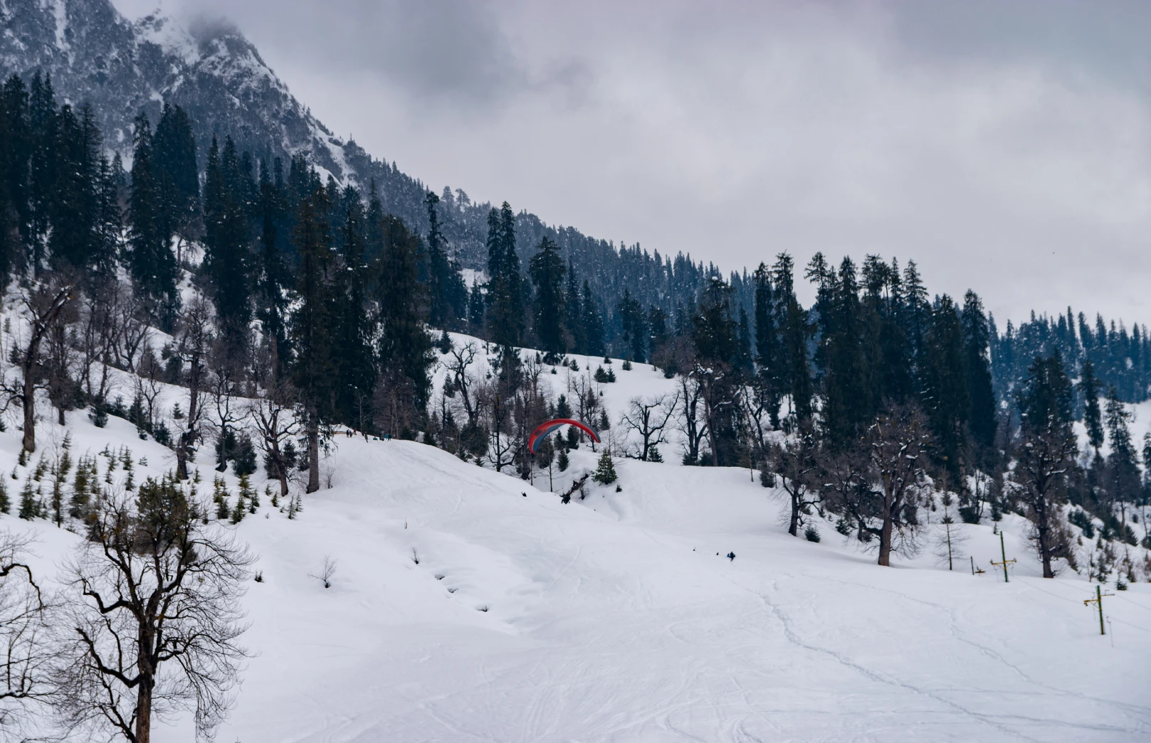 solang valley manali himachal pradesh winter after heavy snow fall